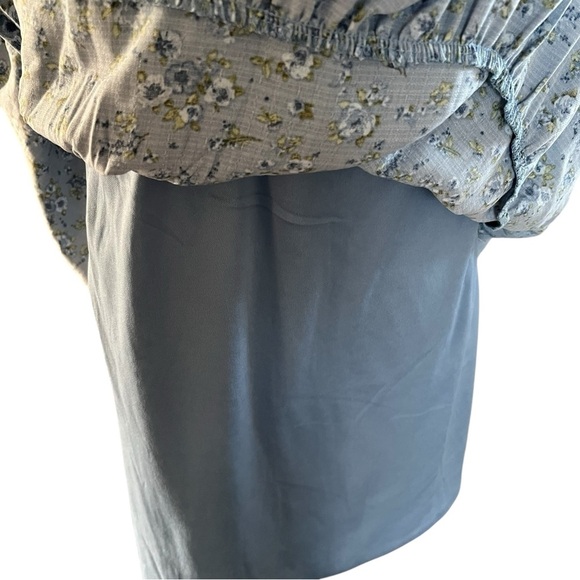 Blue Floral Puff Sleeve baby doll  Dress size large NWT - Picture 9 of 9